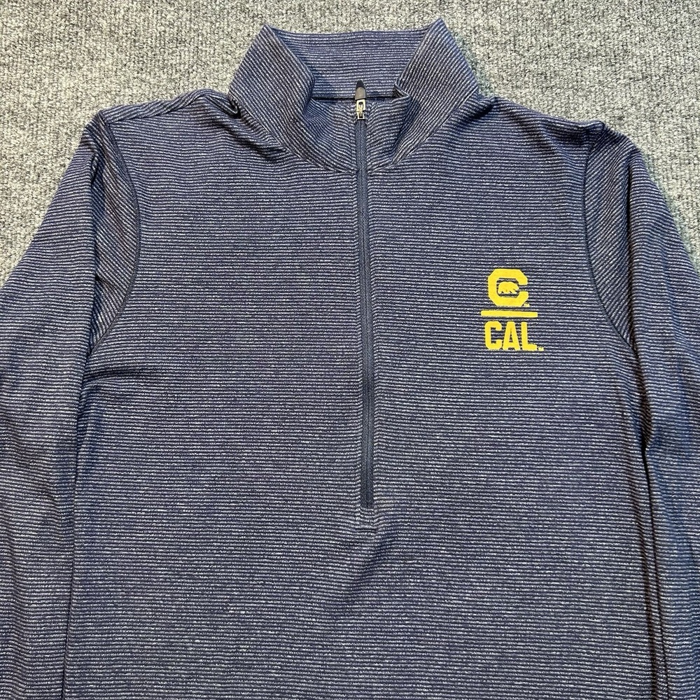 Under Armour Cal Golden Bears 1/4 Zip Pullover Jacket Woman Size Medium Navy